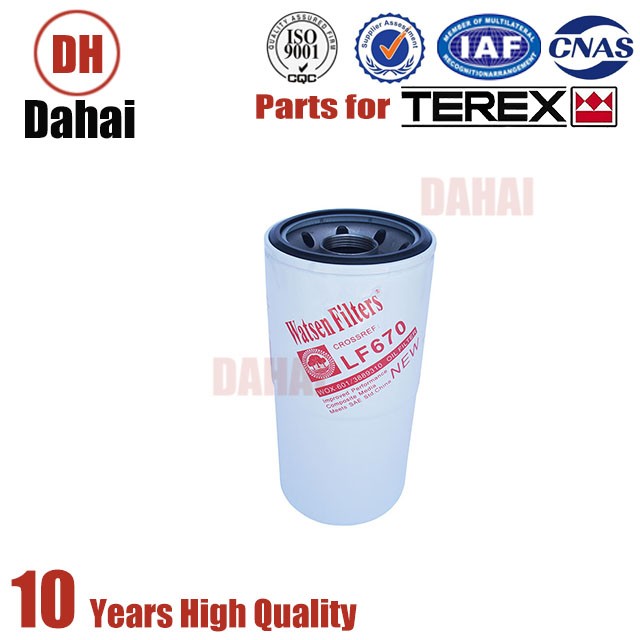 Dahai Japanese brand fuilter 15267513 for terex Tr100