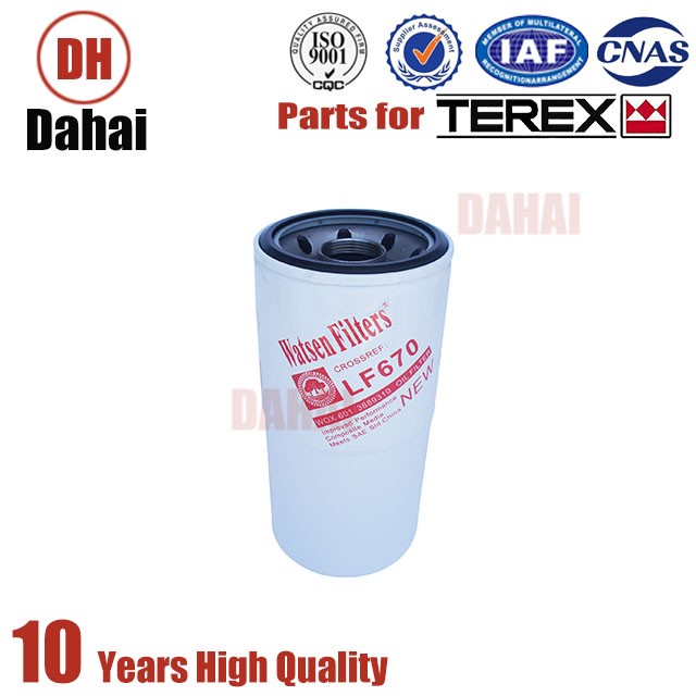 Dahai Japanese brand fuilter 15267513 for terex Tr100